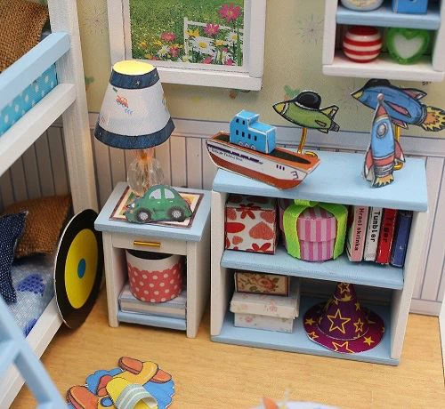 Hongda Small House Toy Small House Toy DIY Miniature Mini House Dollhouse